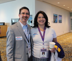 Bryan Bonina (left) and Lisa Calabrese (right) at the Convention